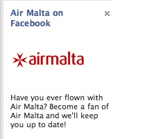 air malta facebook ad